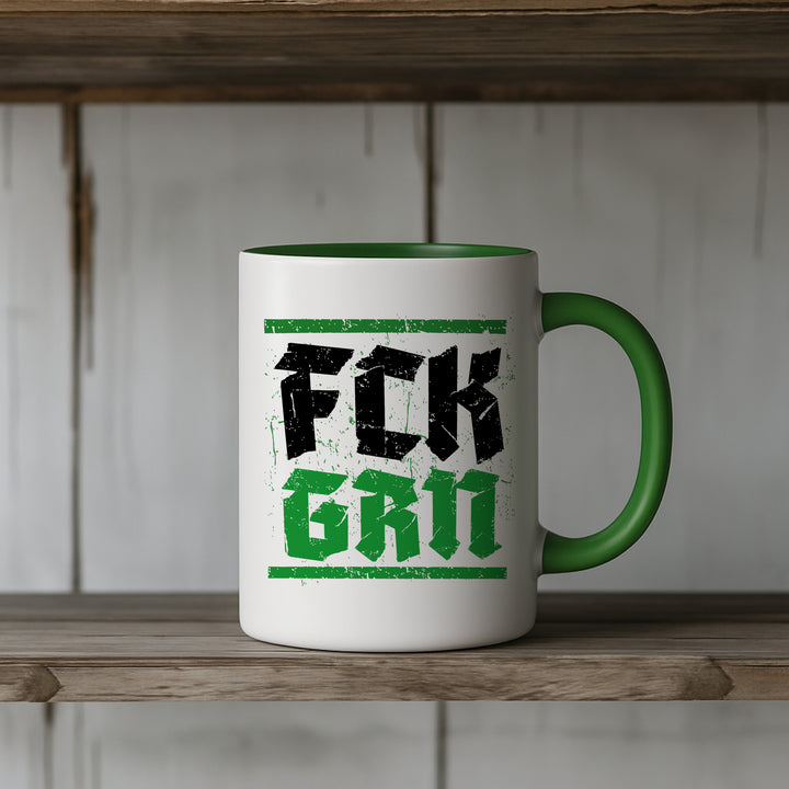 FCK GRN Tasse | Anti Grün Becher Widerstand Fuck Grüne Anti Grün Kaffeetasse | M2