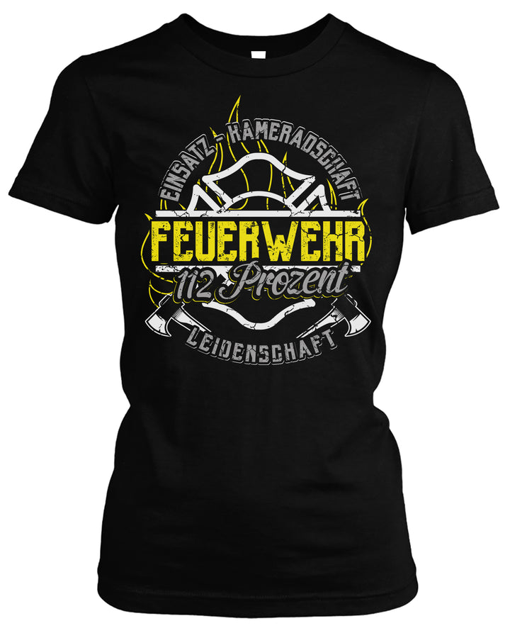 Feuerwehr Damen T-Shirt | Held Freiwillige FFW Firefighter | M10