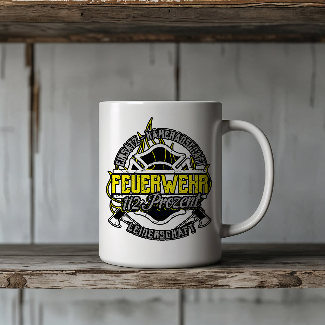 Feuerwehr Tasse | Kaffeetasse für Feuerwehr Feuerwehr Kaffeebecher FFW | M10