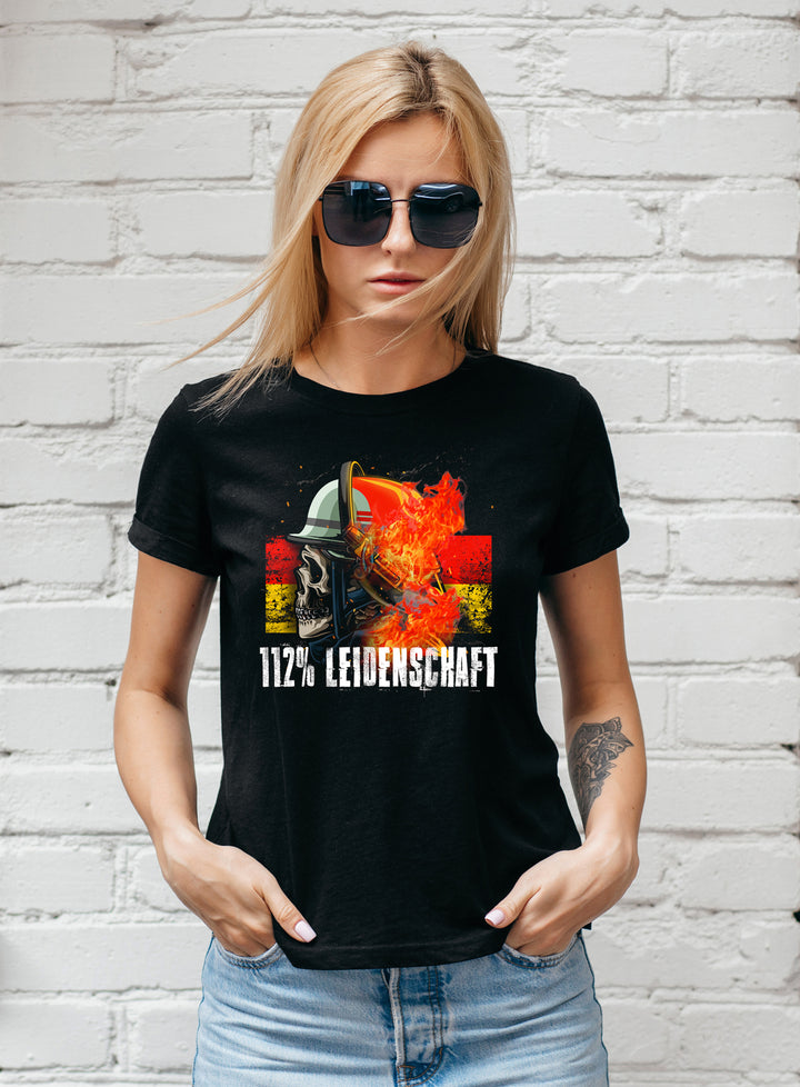 Feuerwehr Damen T-Shirt | Held Freiwillige FFW Firefighter | M11