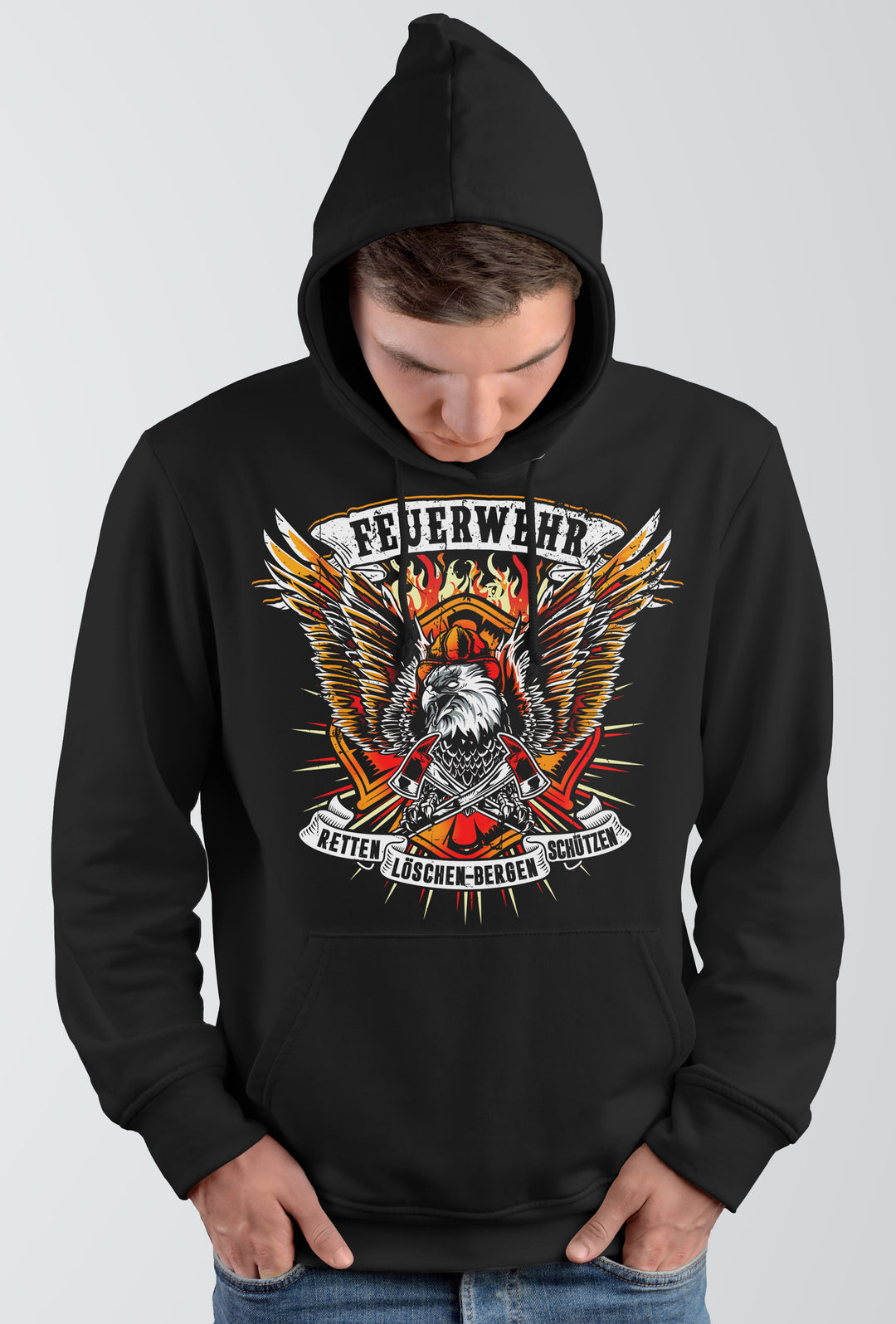 Feuerwehr Kapuzenpullover| Held Freiwillige FFW Firefighter | M13