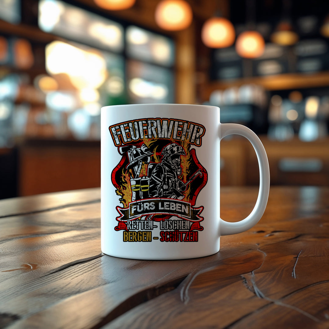 Feuerwehr Tasse | Kaffeetasse für Feuerwehr Feuerwehr Kaffeebecher FFW | M14