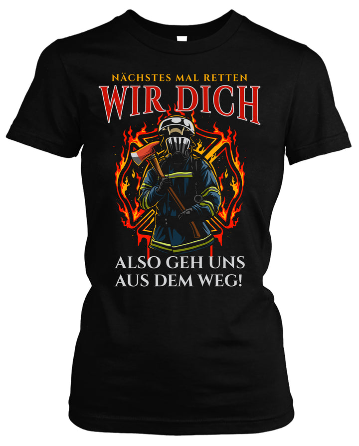 Feuerwehr Damen T-Shirt | Held Freiwillige FFW Firefighter | M16