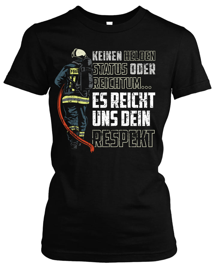 Feuerwehr Damen T-Shirt | Held Freiwillige FFW Firefighter | M17