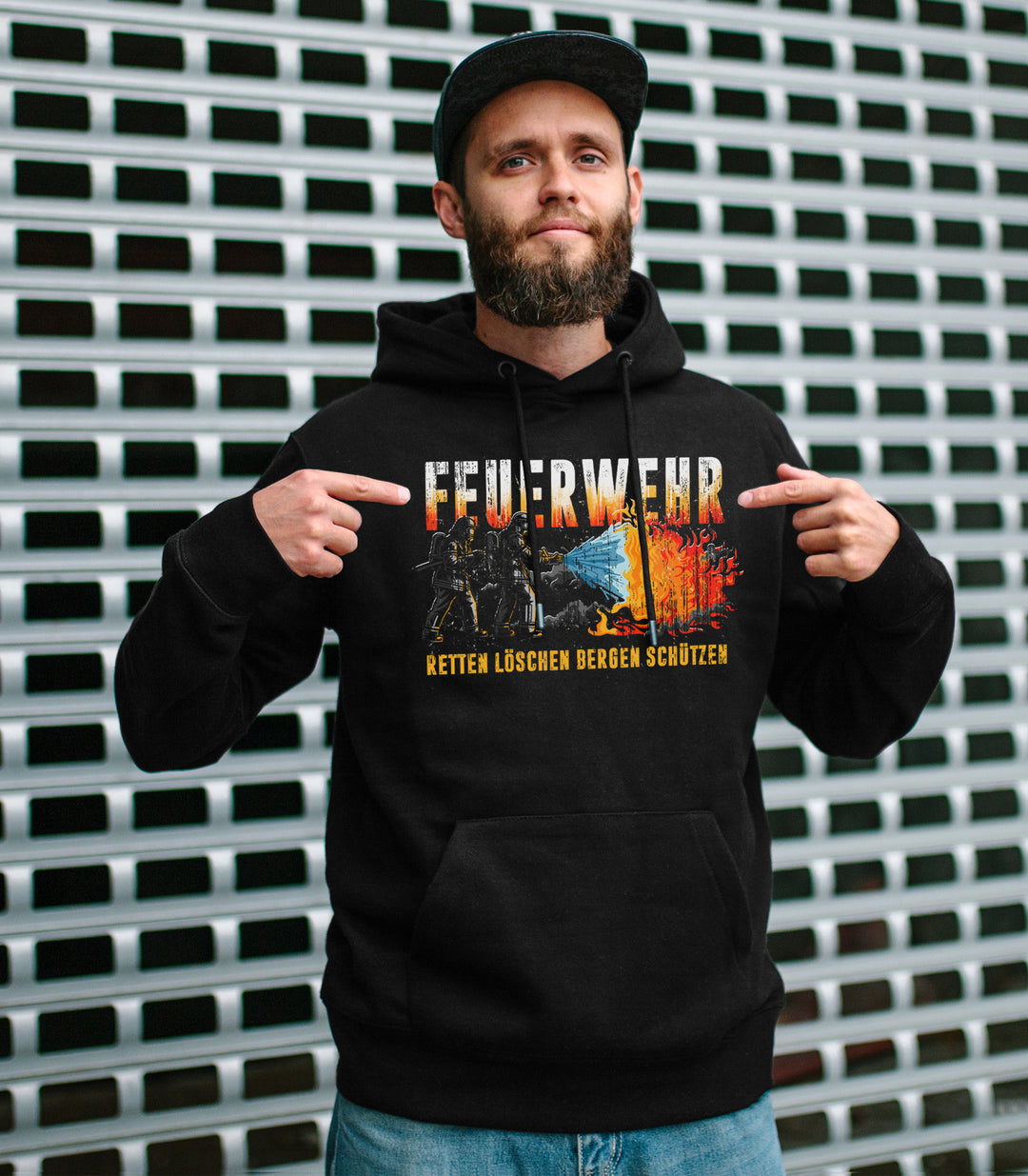 Feuerwehr Kapuzenpullover| Held Freiwillige FFW Firefighter | M19