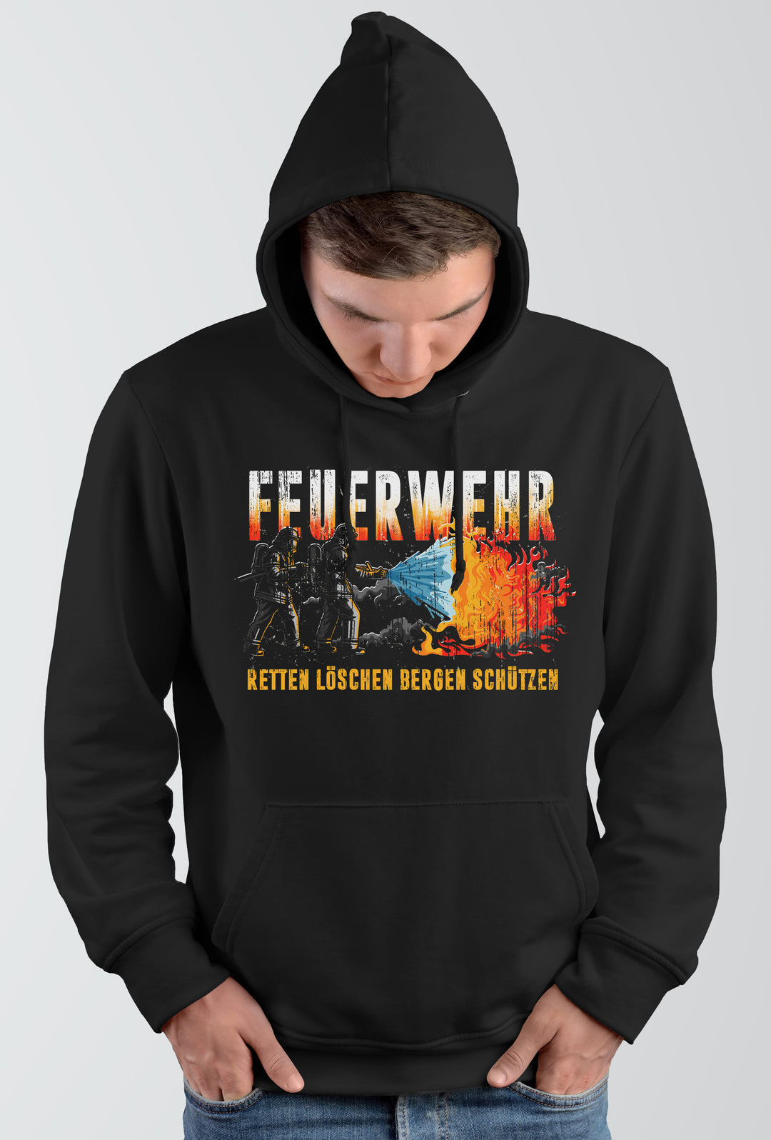 Feuerwehr Kapuzenpullover| Held Freiwillige FFW Firefighter | M19