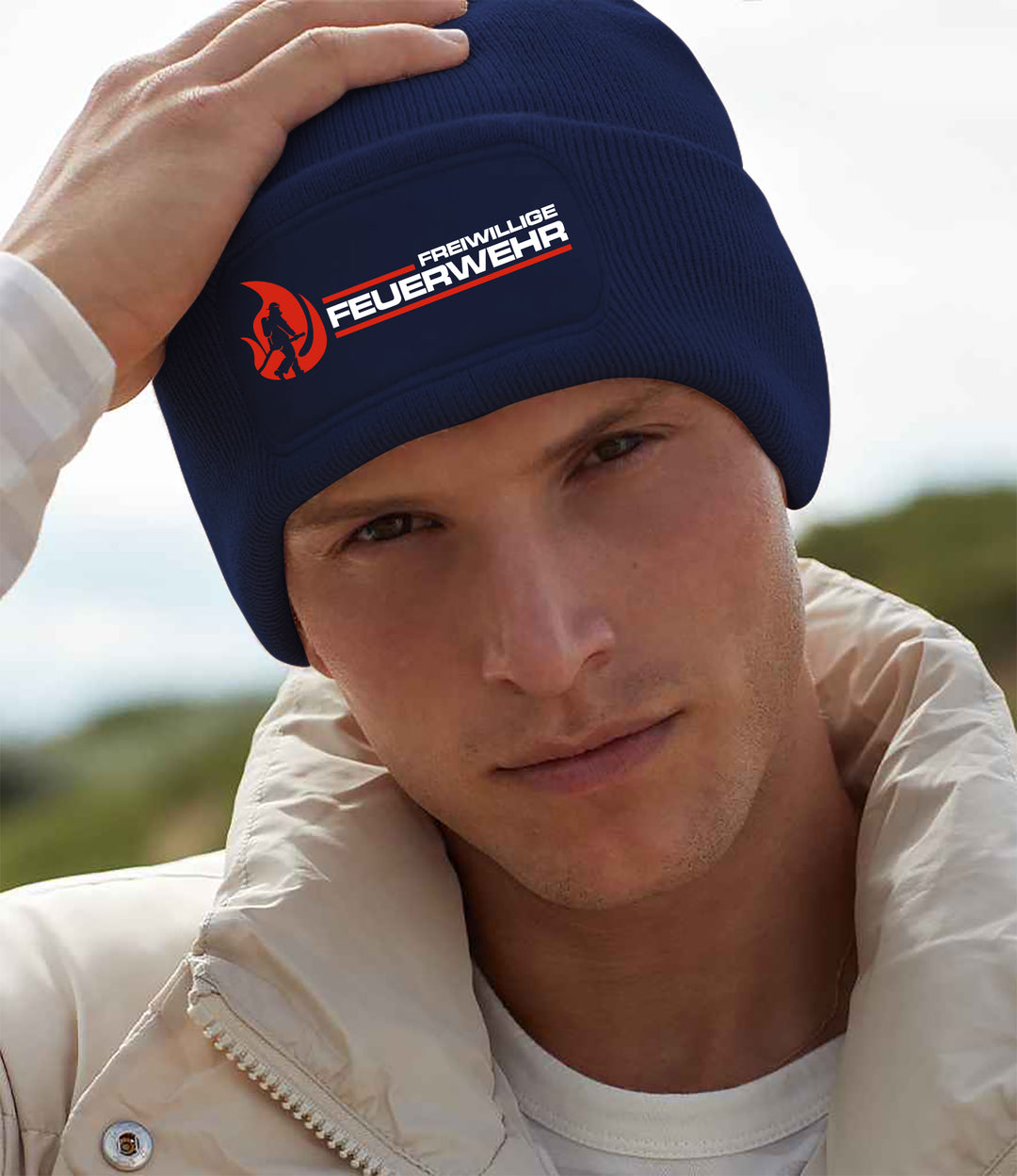 Feuerwehr Mütze | Wintermütze Firefighter | Patch Beanie M1