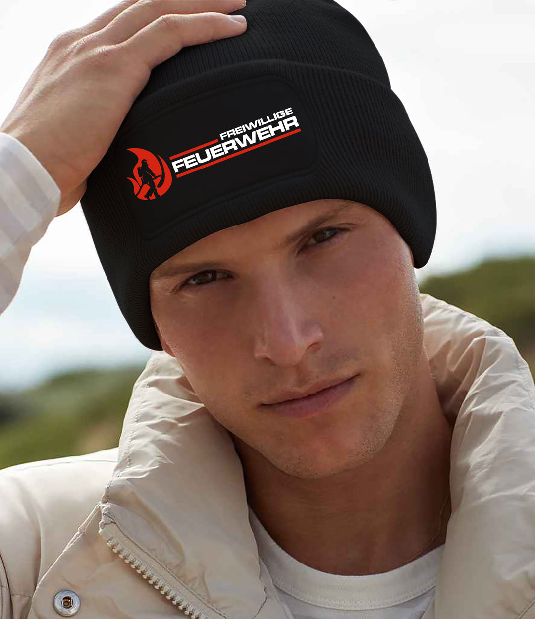 Feuerwehr Mütze | Wintermütze Firefighter | Patch Beanie M1