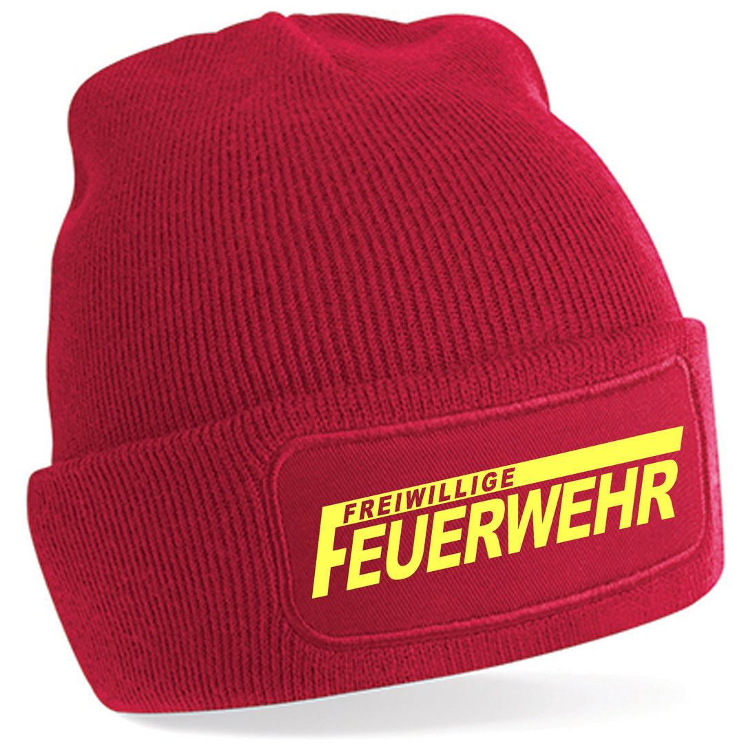 Feuerwehr Mütze | Wintermütze Firefighter | Patch Beanie M3