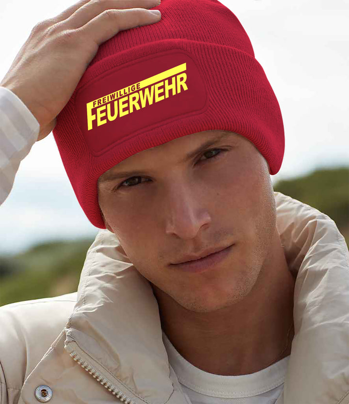 Feuerwehr Mütze | Wintermütze Firefighter | Patch Beanie M3