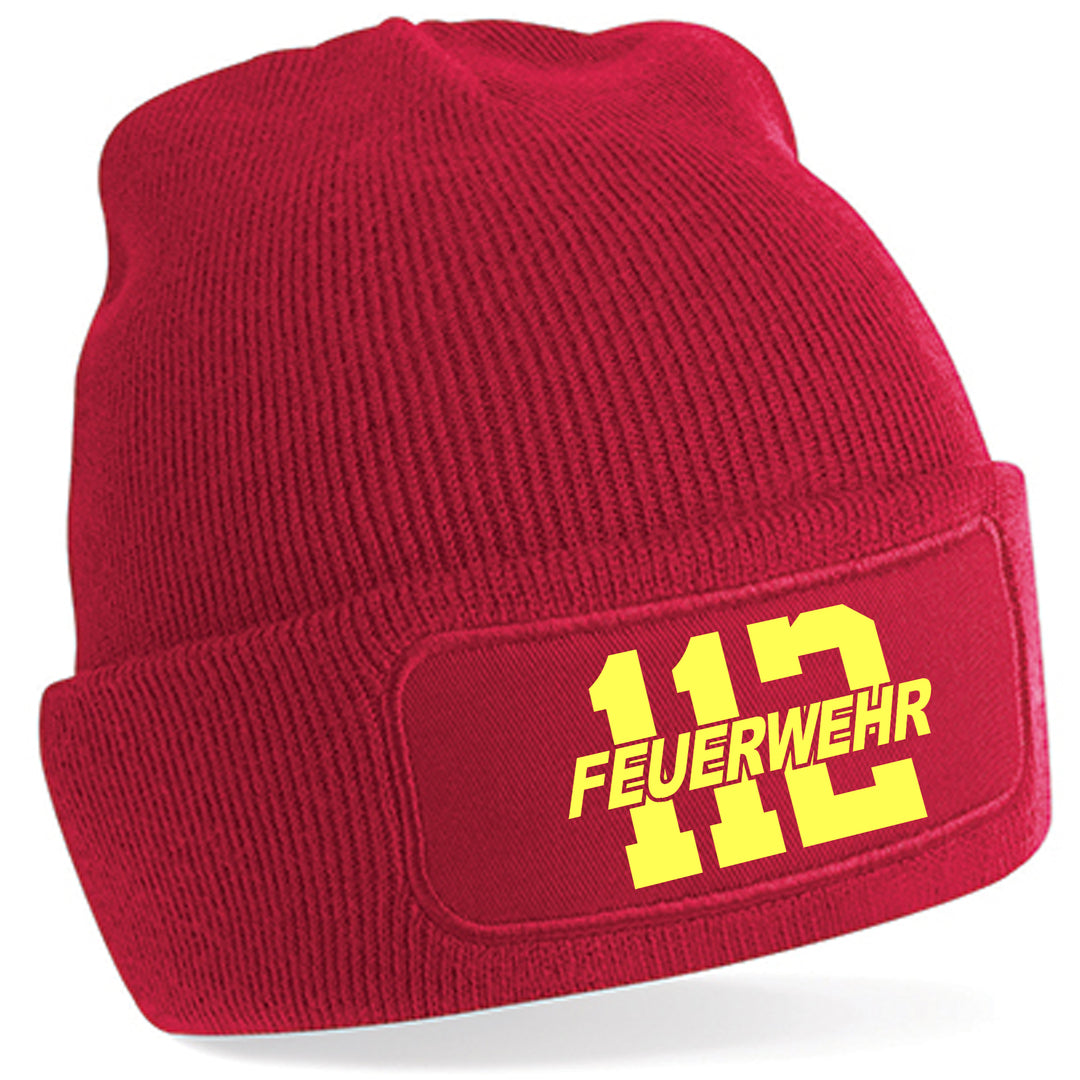 Feuerwehr Mütze | Wintermütze Firefighter | Patch Beanie M4