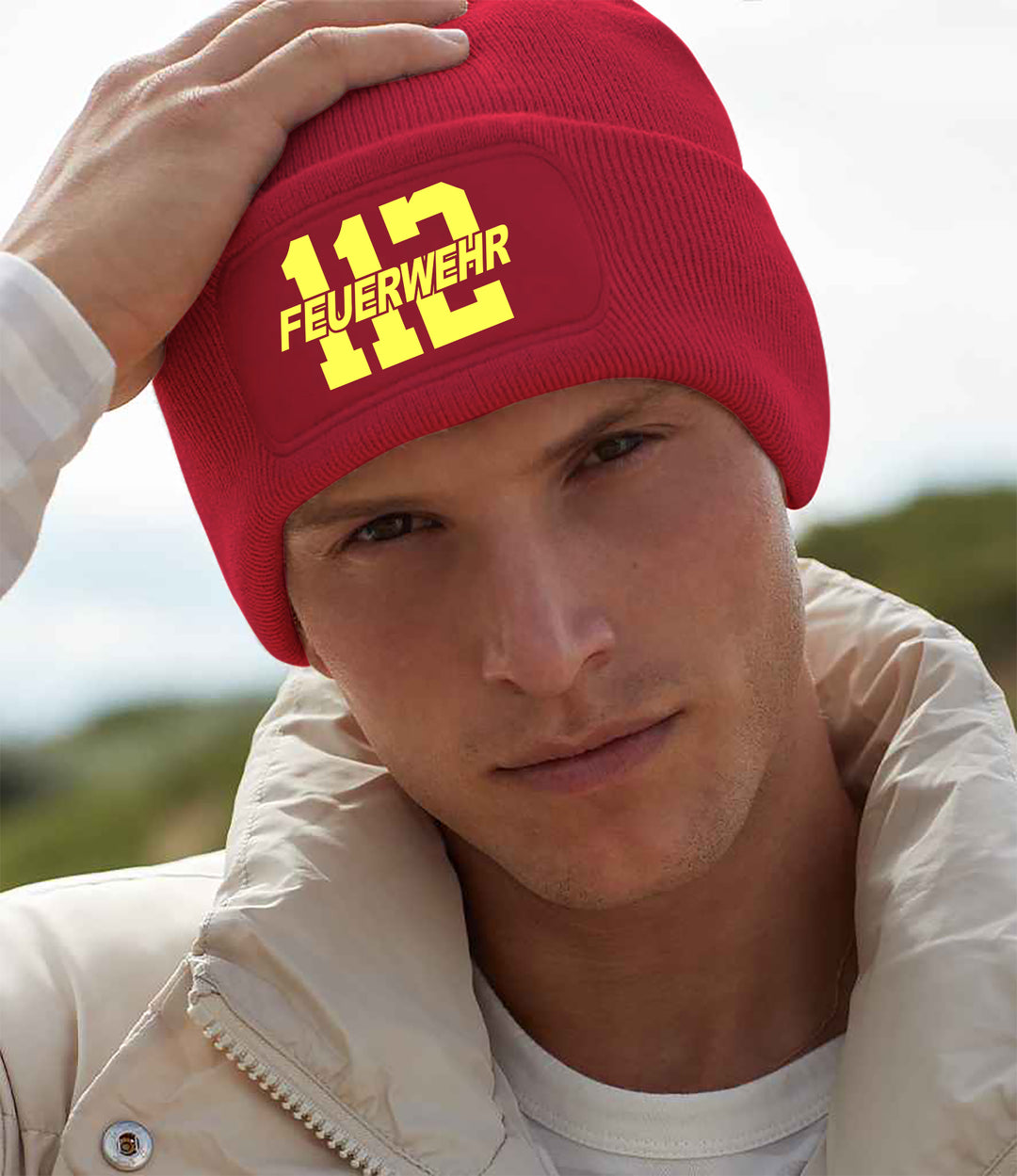 Feuerwehr Mütze | Wintermütze Firefighter | Patch Beanie M4