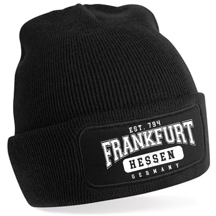 College City Frankfurt Mütze | Hessen FFM Wintermütze | Patch Beanie