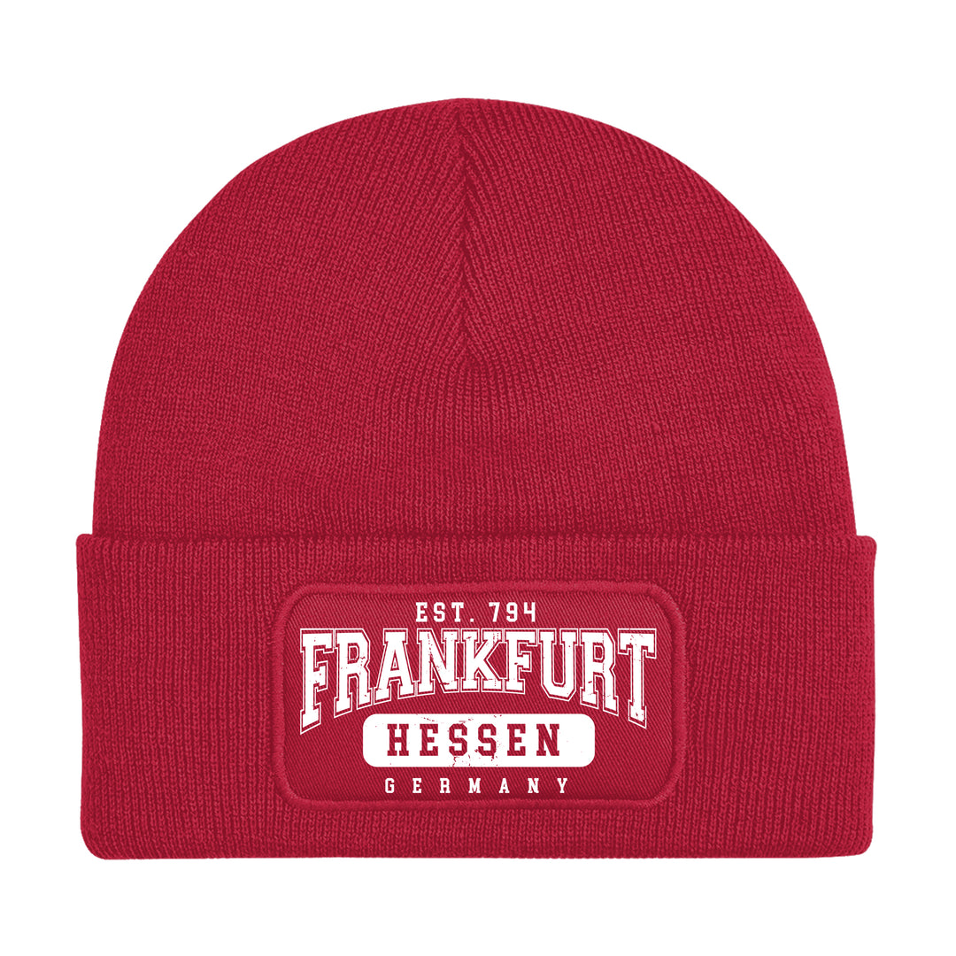 College City Frankfurt Mütze | Hessen FFM Wintermütze | Patch Beanie