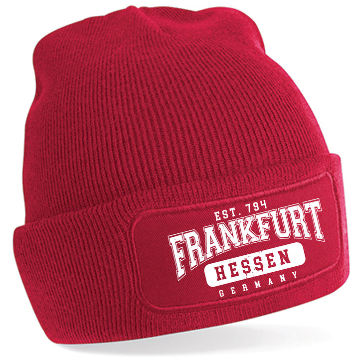 College City Frankfurt Mütze | Hessen FFM Wintermütze | Patch Beanie