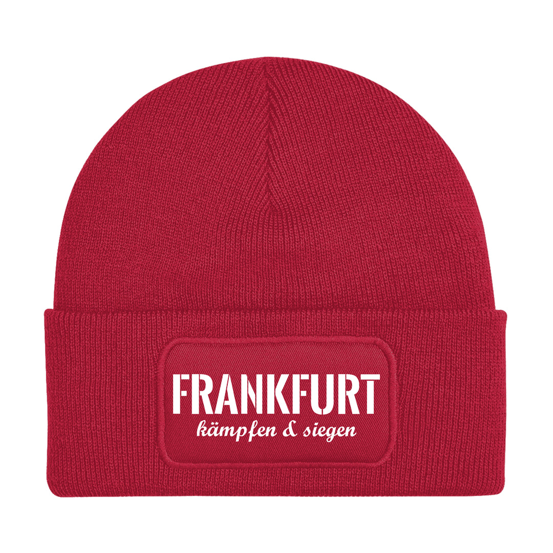 Frankfurt Kämpfen & Siegen Mütze | FFM Hessen Wintermütze | Patch Beanie M3