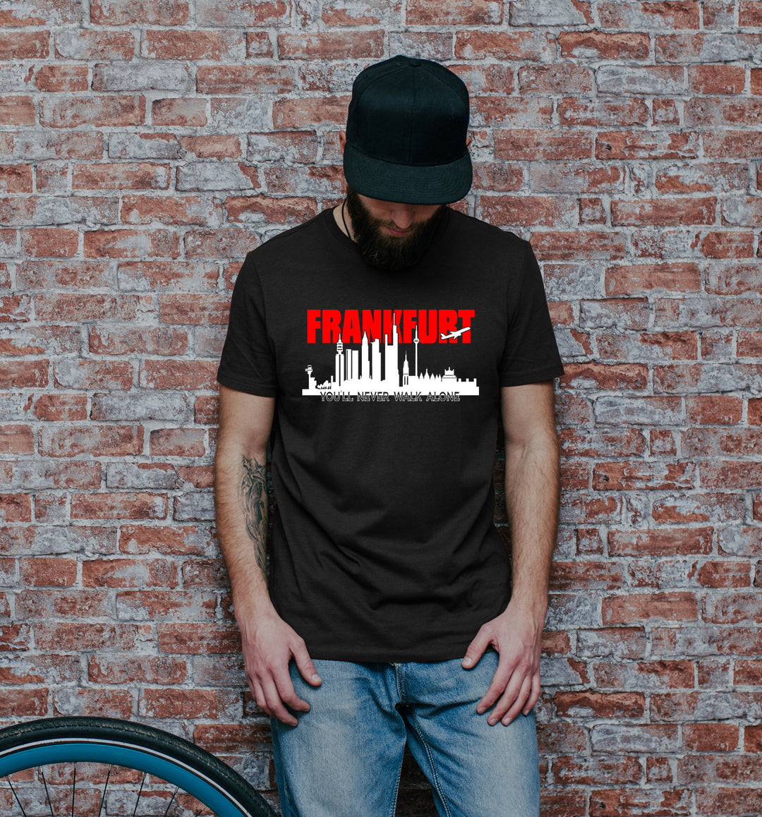 Frankfurt Skyline T-Shirt | Mainhatten Skyline Hessen Fan Geschenk Shirt