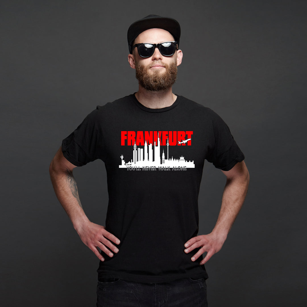 Frankfurt Skyline T-Shirt | Mainhatten Skyline Hessen Fan Geschenk Shirt