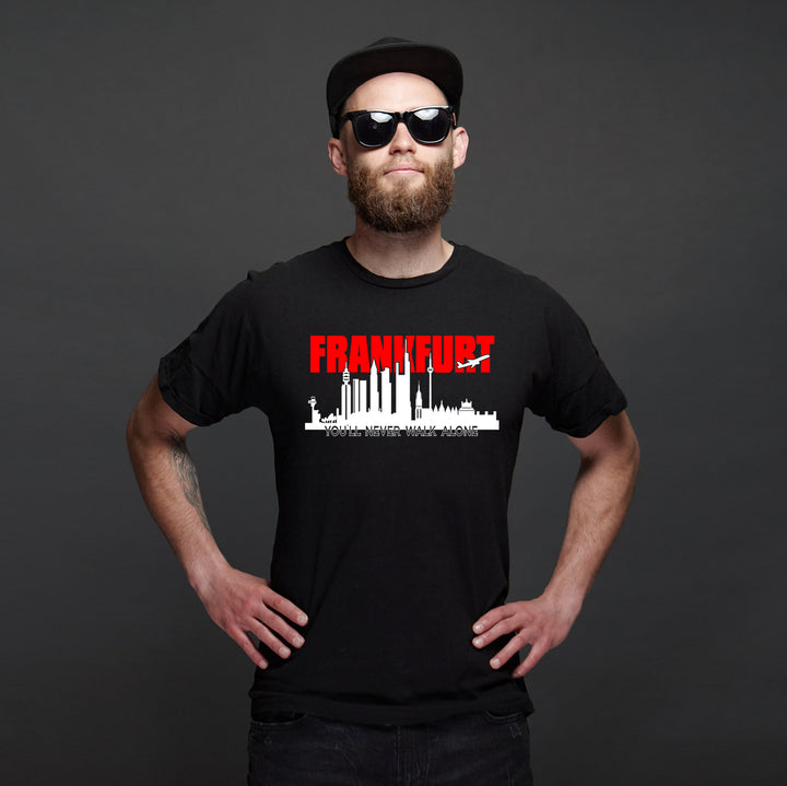 Frankfurt Skyline T-Shirt | Mainhatten Skyline Hessen Fan Geschenk Shirt