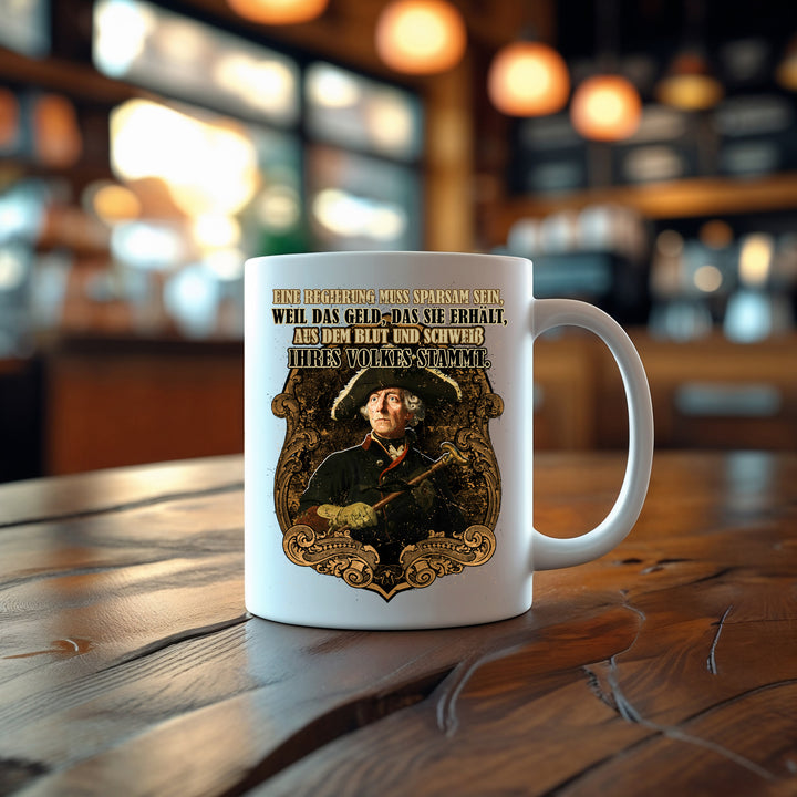 Friedrich der Große Tasse | Kaffeebecher Preußen Zitat Deutschland Kaffeetasse | M3