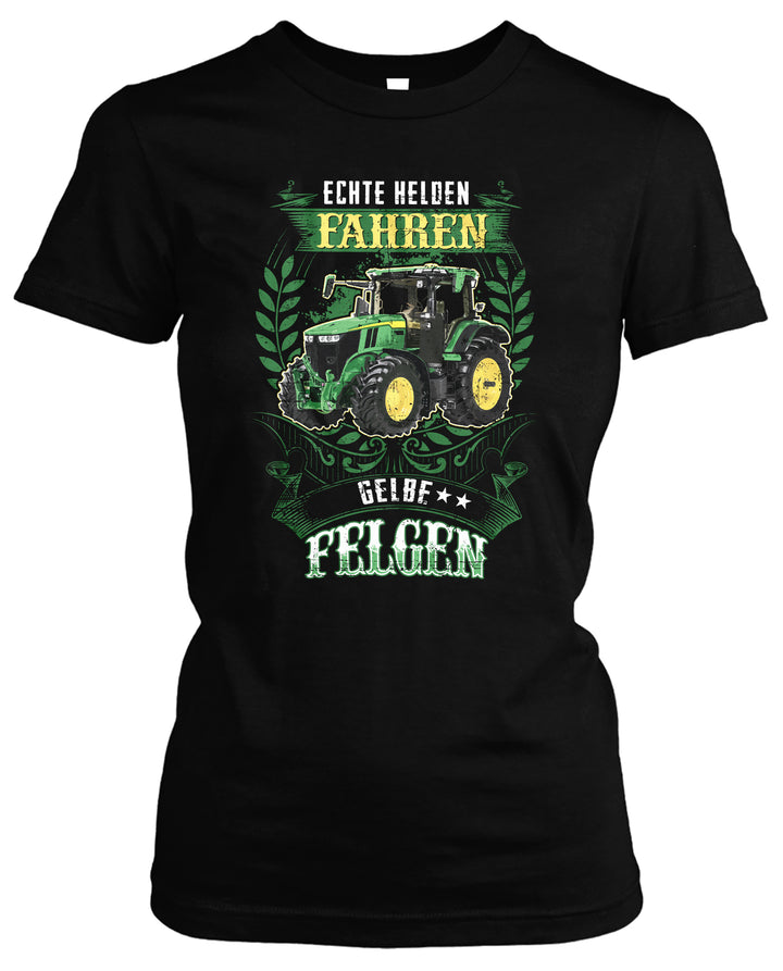 Gelbe Felgen Damen T-Shirt | Landwirt Traktor Bauer