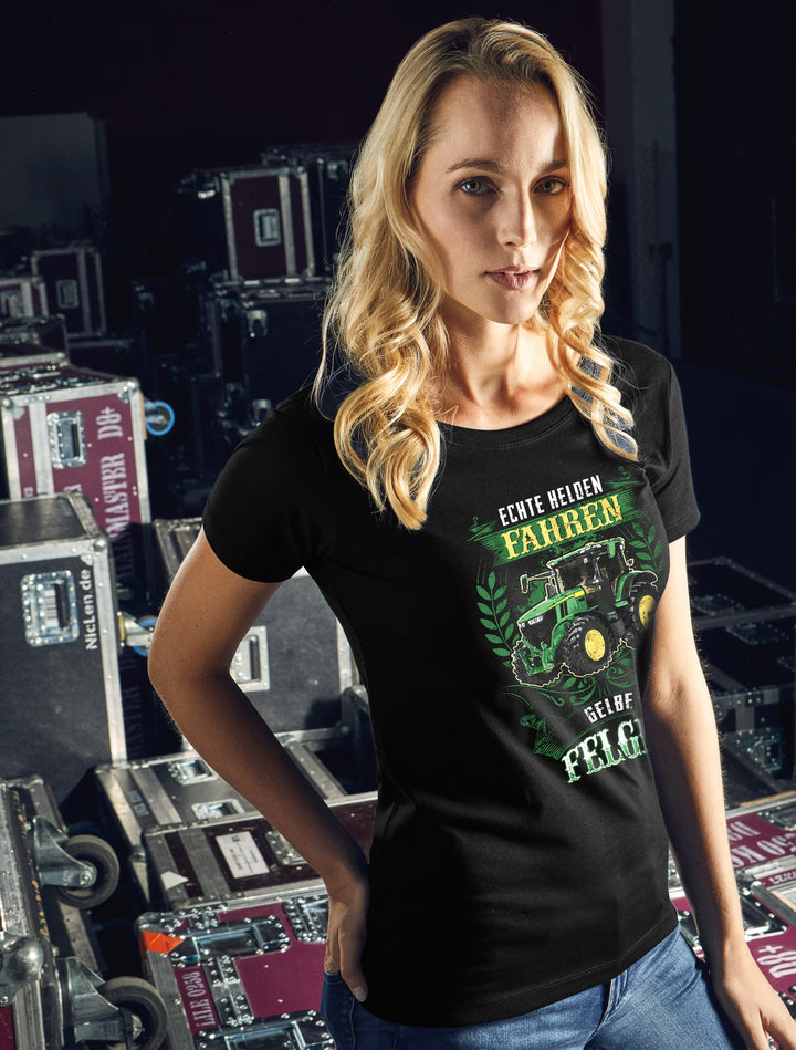 Gelbe Felgen Damen T-Shirt | Landwirt Traktor Bauer