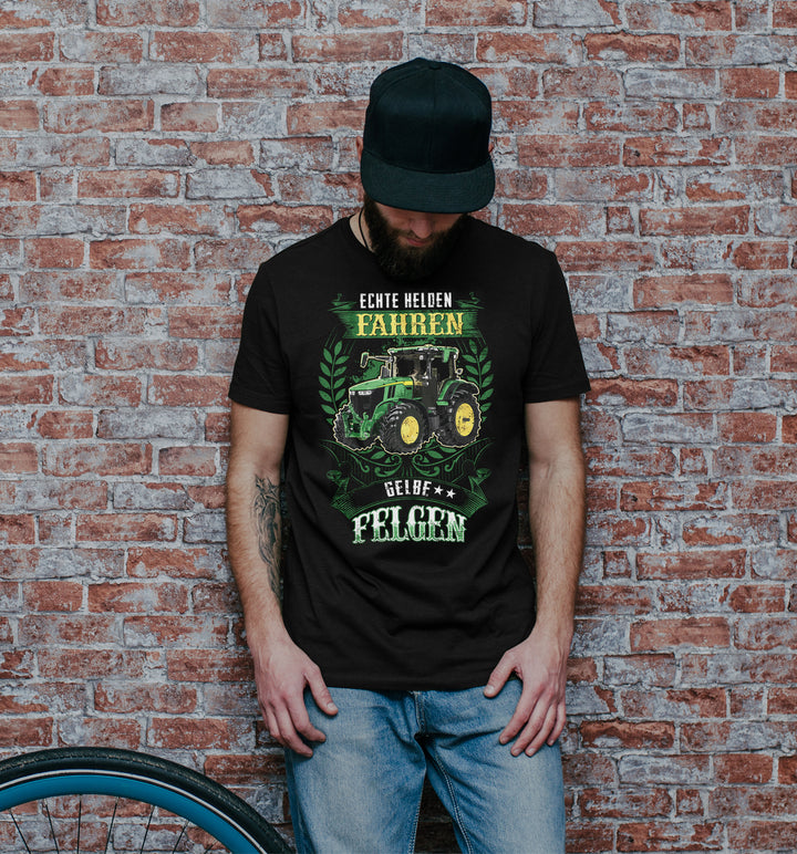 Gelbe Felgen T-Shirt | Landwirt Traktor Bauer