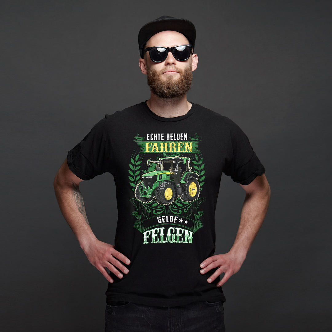 Gelbe Felgen T-Shirt | Landwirt Traktor Bauer