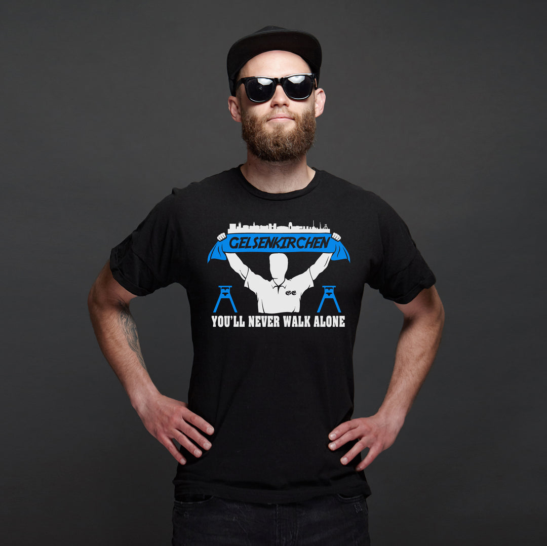 Gelsenkirchen Support T-Shirt | Skyline Fussball Ruhrpott Fanartikel