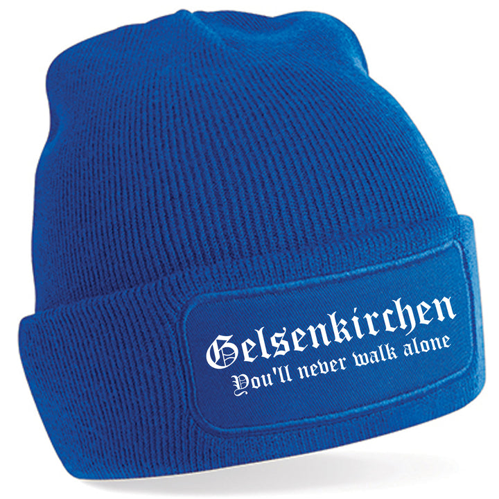 Gelsenkirchen Never Walk Alone Mütze | Ruhrpott NRW Wintermütze | Patch Beanie