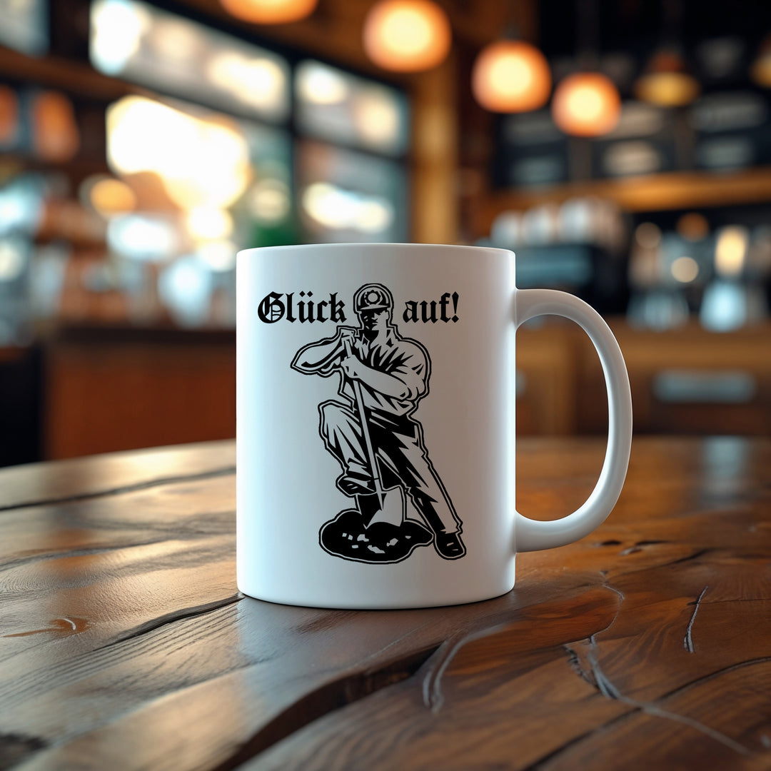 Glück auf Tasse | Kaffeebecher Bergmann Bergbau Kumpel Ruhrpott | M1