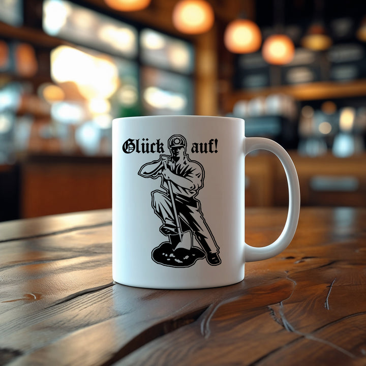 Glück auf Tasse | Kaffeebecher Bergmann Bergbau Kumpel Ruhrpott | M1