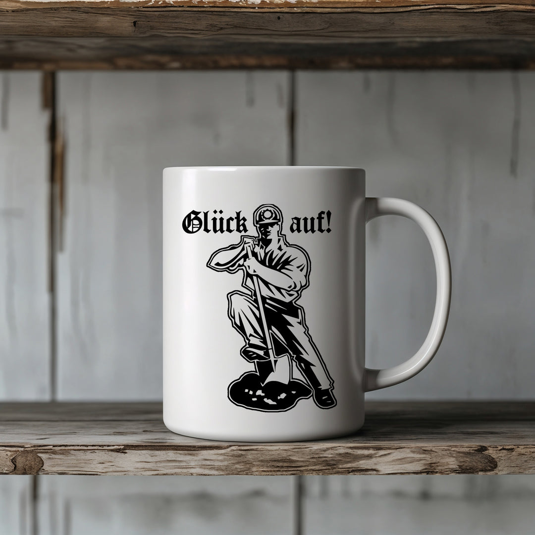 Glück auf Tasse | Kaffeebecher Bergmann Bergbau Kumpel Ruhrpott | M1