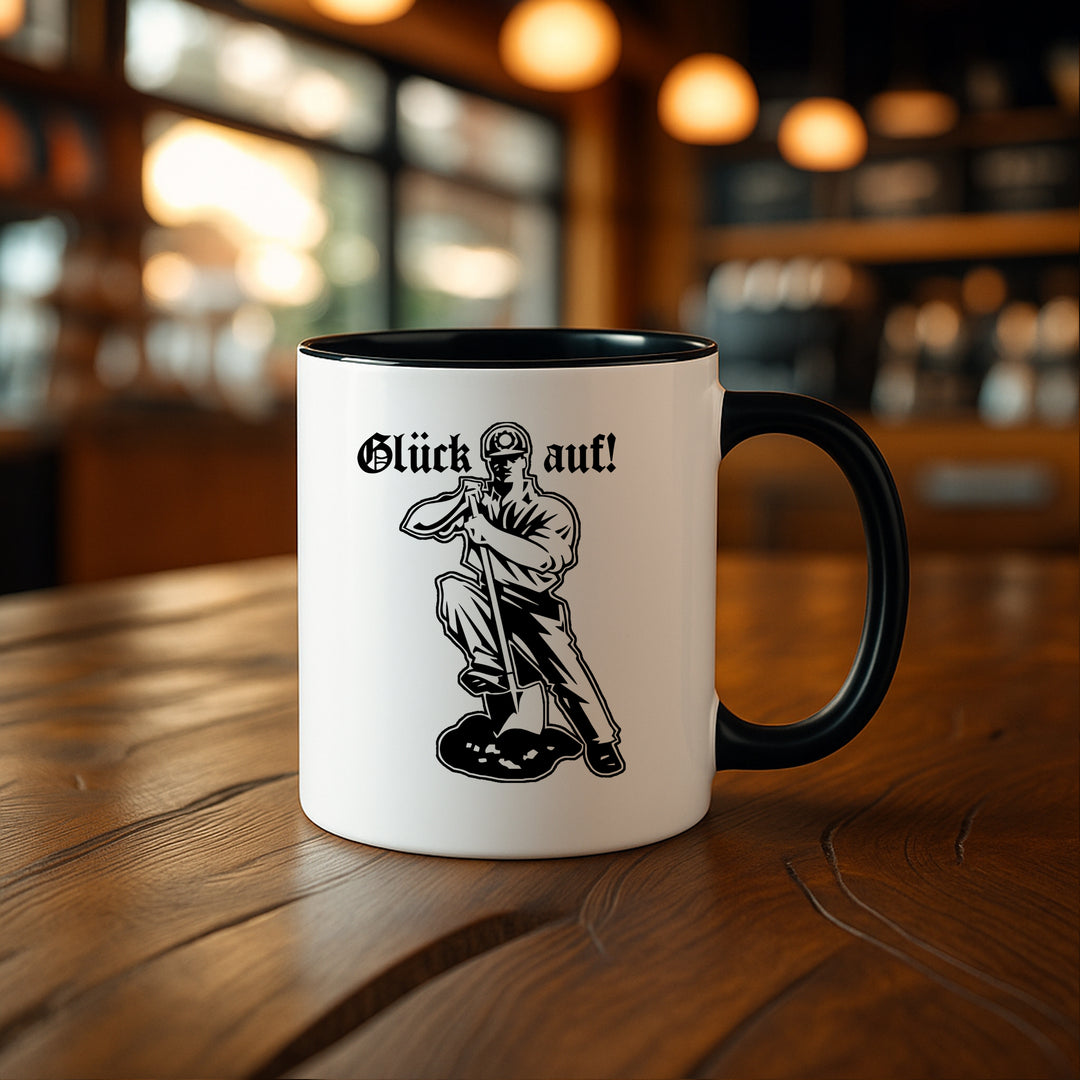 Glück auf Tasse | Kaffeebecher Bergmann Bergbau Kumpel Ruhrpott | M1
