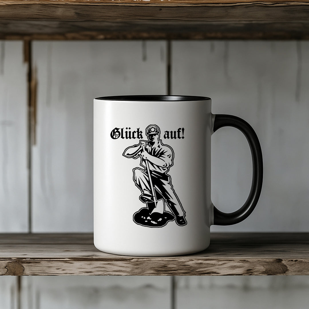 Glück auf Tasse | Kaffeebecher Bergmann Bergbau Kumpel Ruhrpott | M1