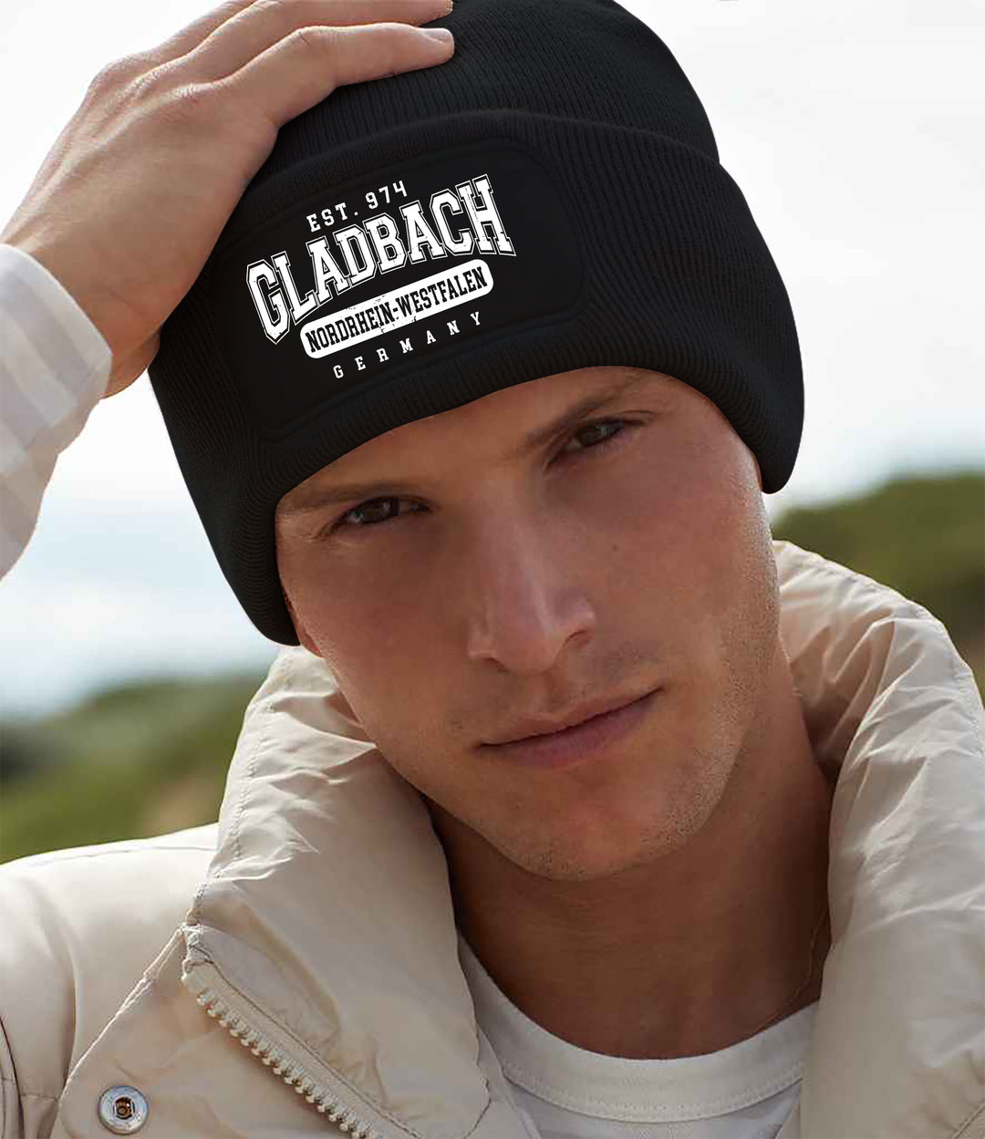 College City Gladbach Mütze | Niederrhein Wintermütze | Patch Beanie