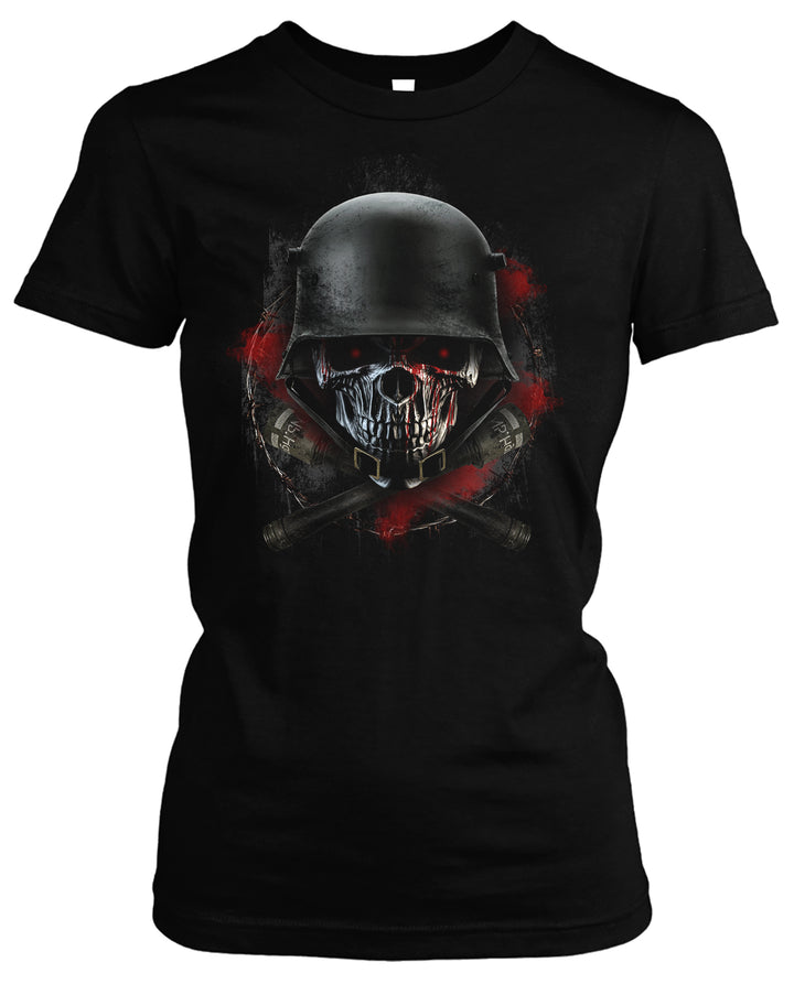 Grenadier Skull Damen T-Shirt | Totenkopf Soldaten Panzer