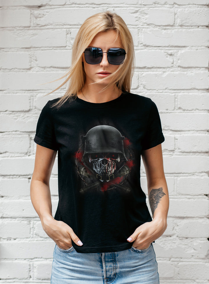 Grenadier Skull Damen T-Shirt | Totenkopf Soldaten Panzer