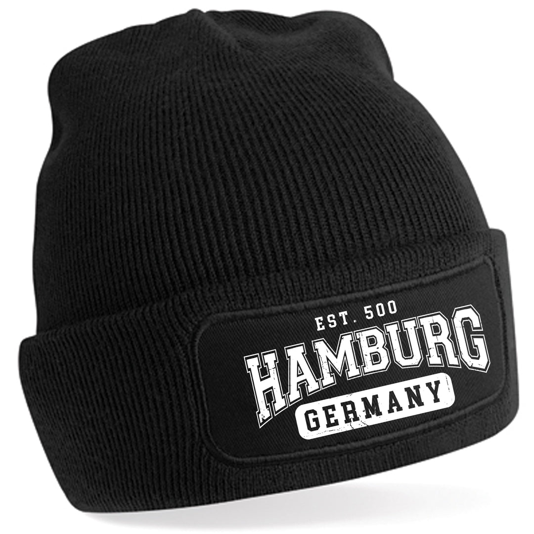 College City Hamburg Mütze | Hansestadt Wintermütze | Patch Beanie