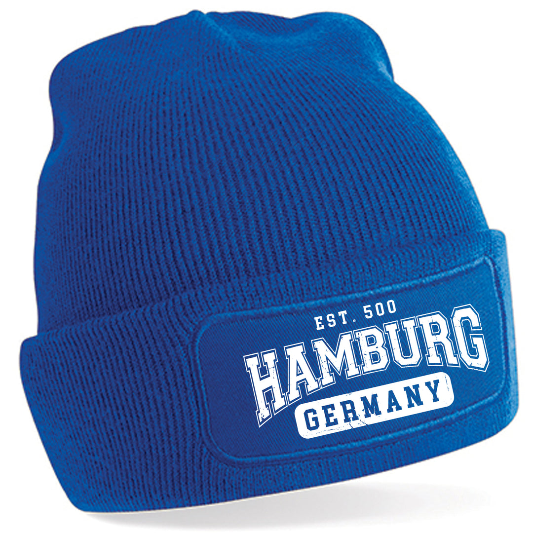 College City Hamburg Mütze | Hansestadt Wintermütze | Patch Beanie