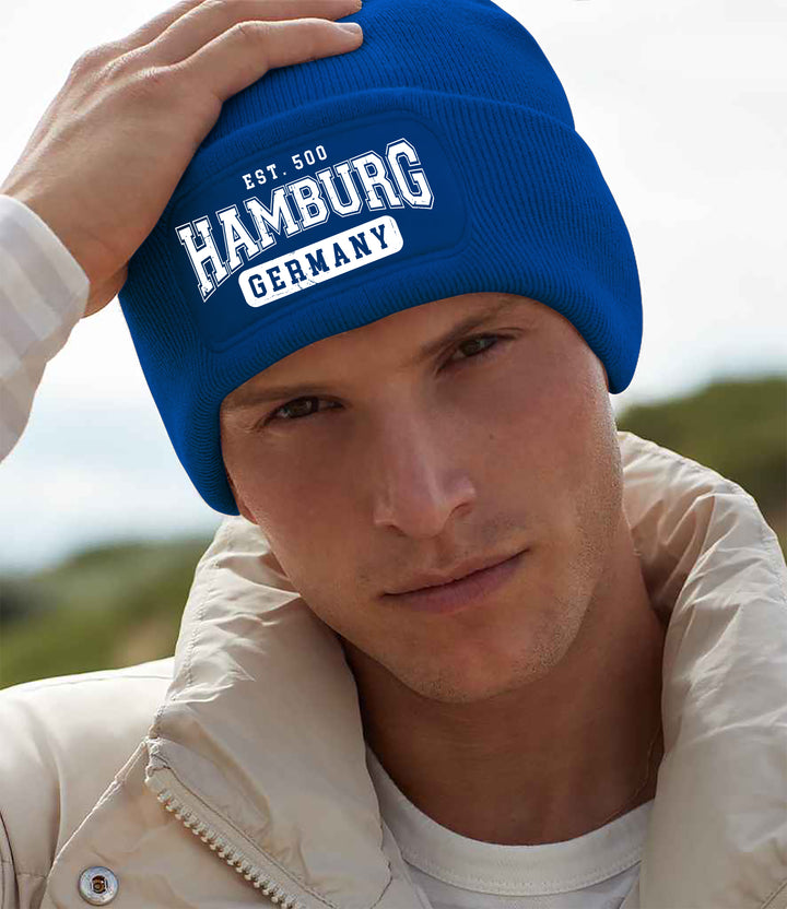 College City Hamburg Mütze | Hansestadt Wintermütze | Patch Beanie