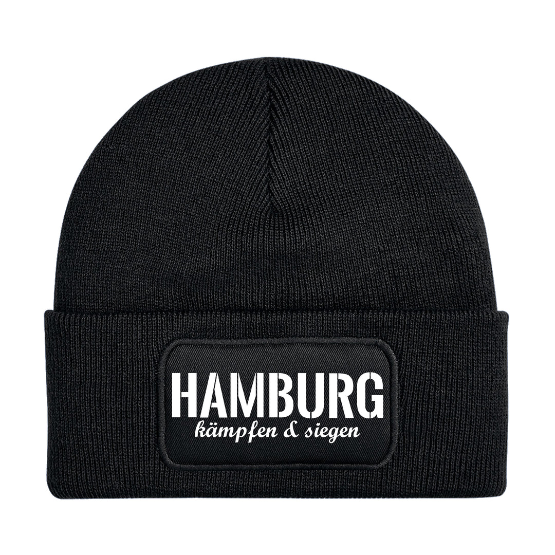 Hamburg Kämpfen & Siegen Mütze | Fußball Wintermütze | Patch Beanie M3