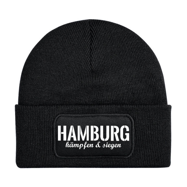 Hamburg Kämpfen & Siegen Mütze | Fußball Wintermütze | Patch Beanie M3