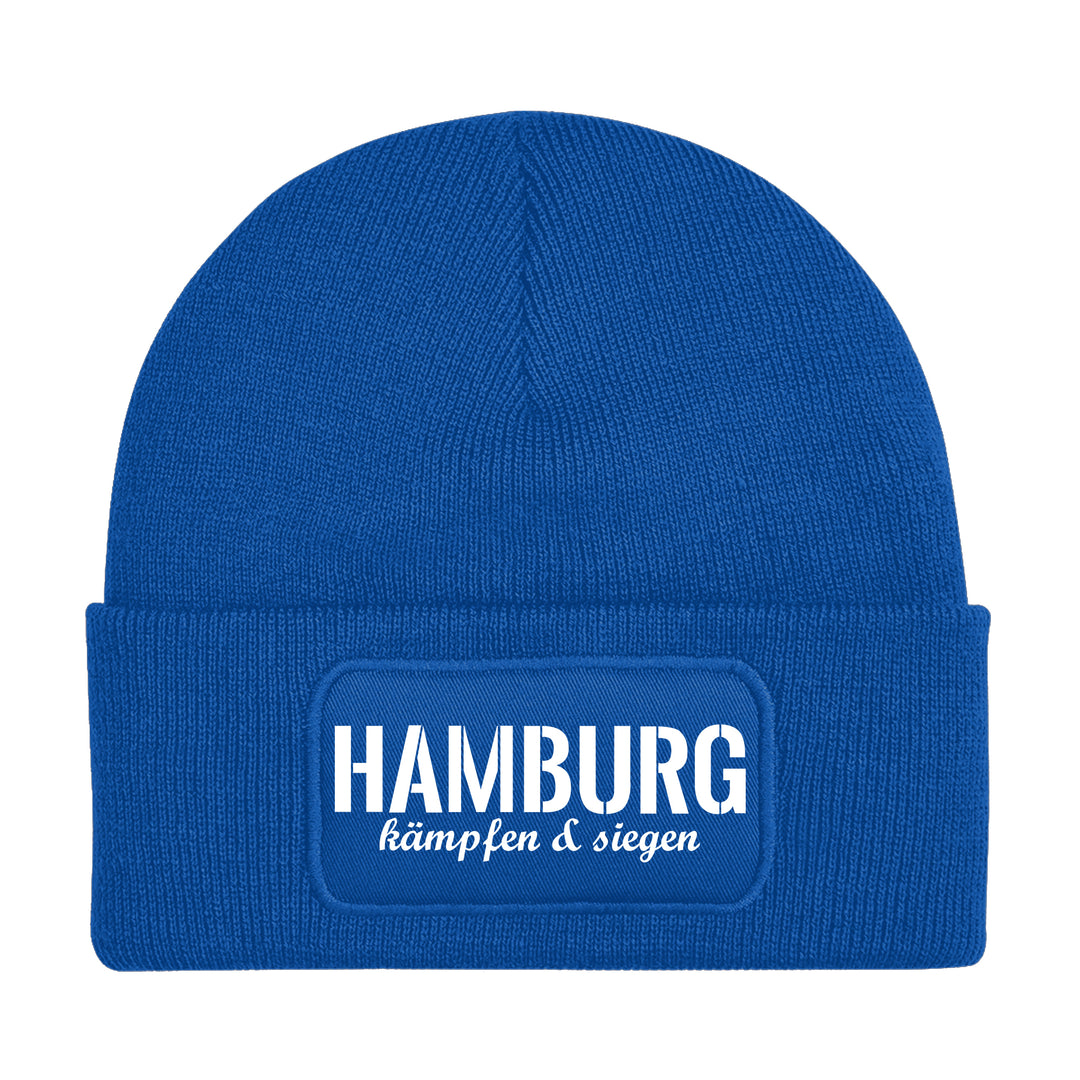 Hamburg Kämpfen & Siegen Mütze | Fußball Wintermütze | Patch Beanie M3