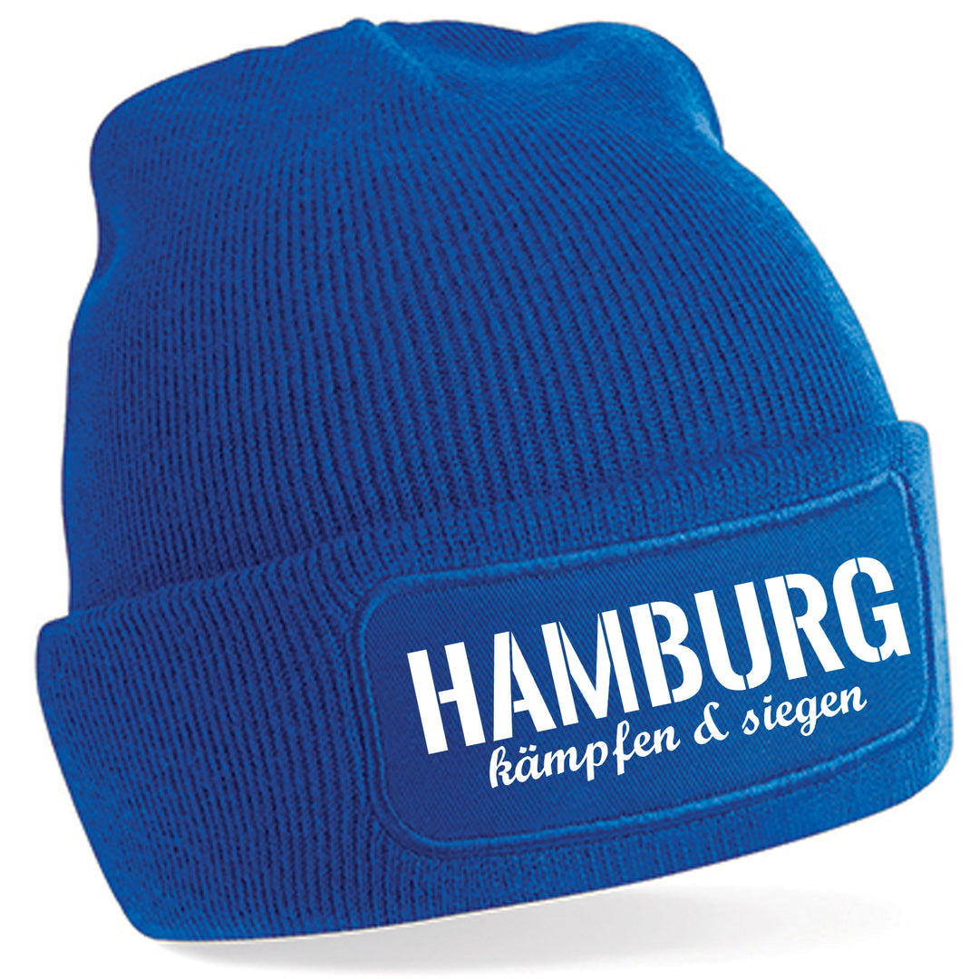 Hamburg Kämpfen & Siegen Mütze | Fußball Wintermütze | Patch Beanie M3