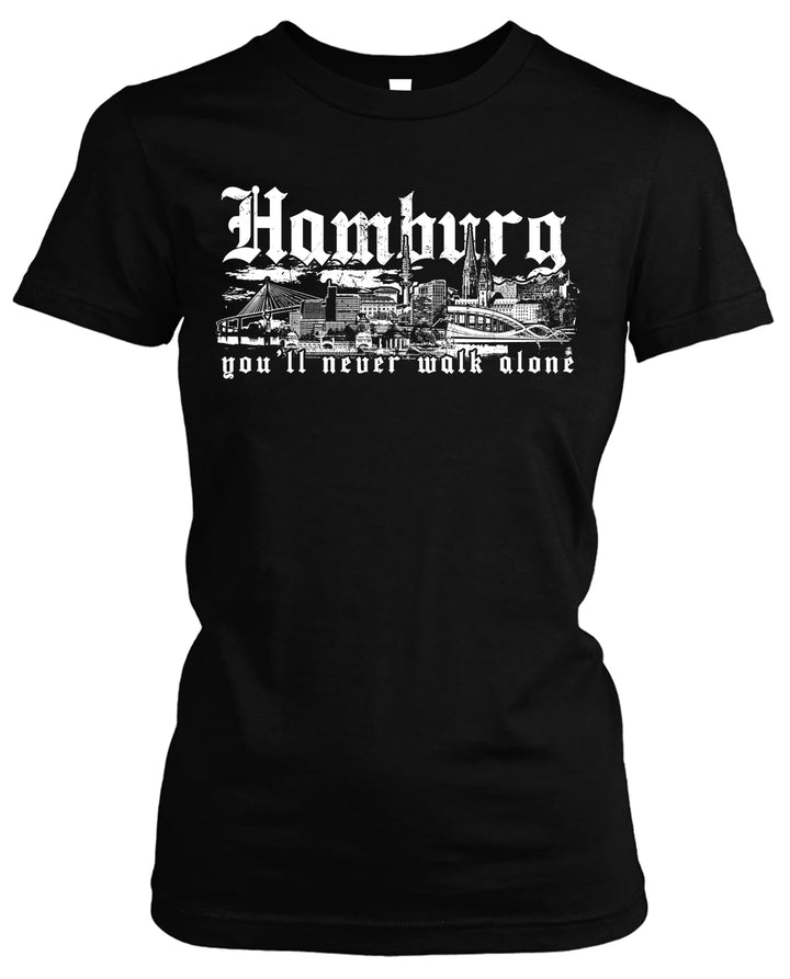 Hamburg Skyline Damen T-Shirt | Fanartikel Fussball | M2