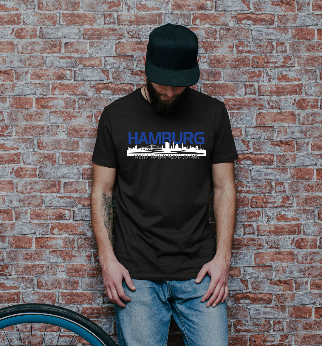 Hamburg Skyline T-Shirt | Hansestadt Fan Geschenk Shirt