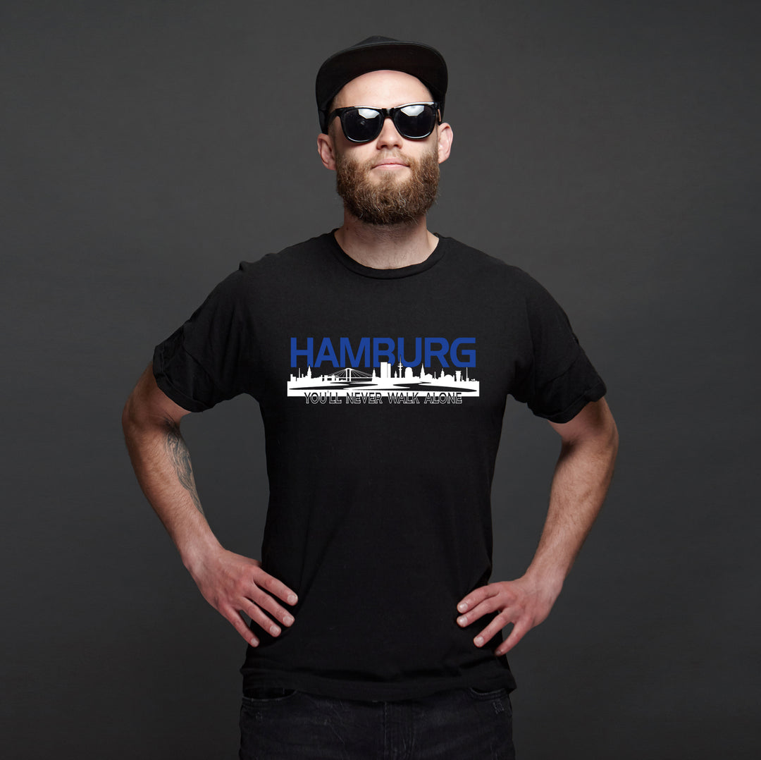 Hamburg Skyline T-Shirt | Hansestadt Fan Geschenk Shirt