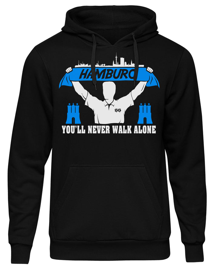 Hamburg Support Kapuzenpullover | Skyline Fussball City Fanartikel