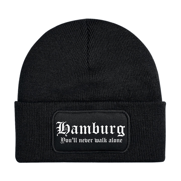 Hamburg Never Walk Alone Mütze | Norddeutschland Wintermütze | Patch Beanie